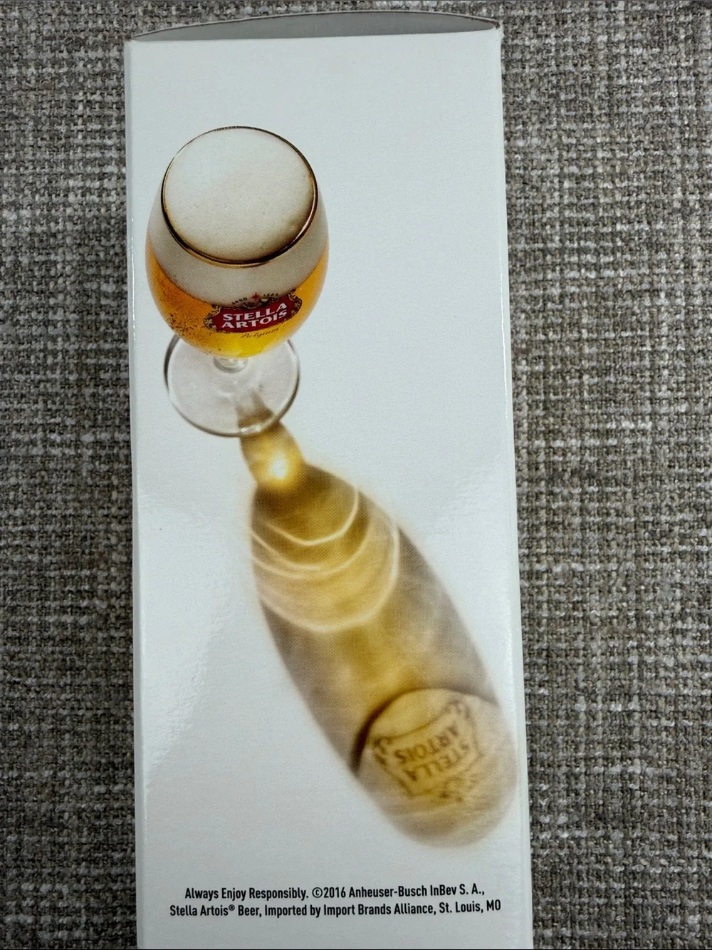 Stella Artois Gold-Rim Chalice Glass - Clear